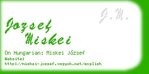 jozsef miskei business card