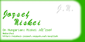 jozsef miskei business card